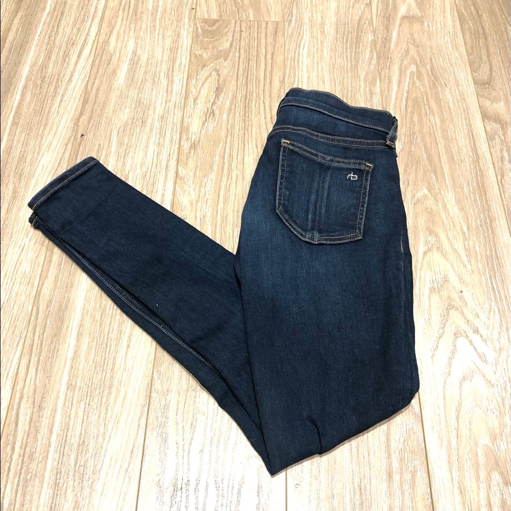 Rag & Bone Mid-Rise Ankle Skinny Jean in Bloo Moon